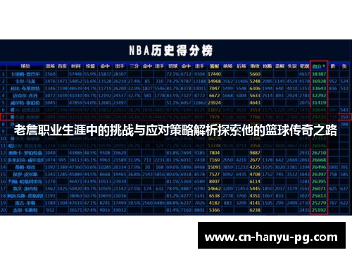 老詹职业生涯中的挑战与应对策略解析探索他的篮球传奇之路