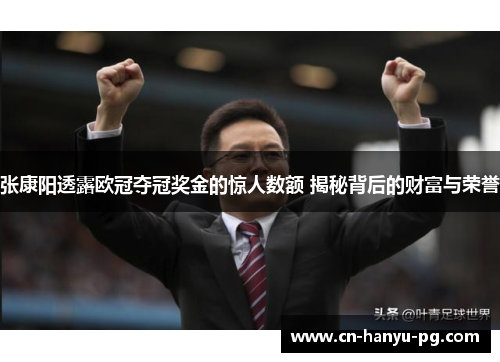 张康阳透露欧冠夺冠奖金的惊人数额 揭秘背后的财富与荣誉